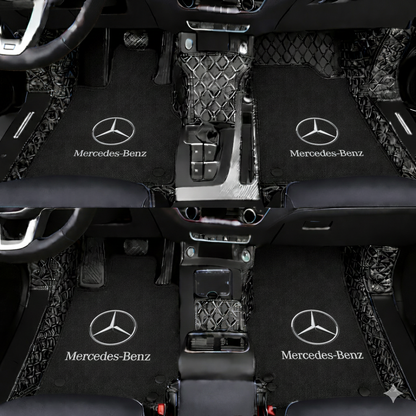 Premiumowe dywaniki samochodowe z PVC i skóry, całoroczne, wodoodporne – kompletny zestaw przód i tył