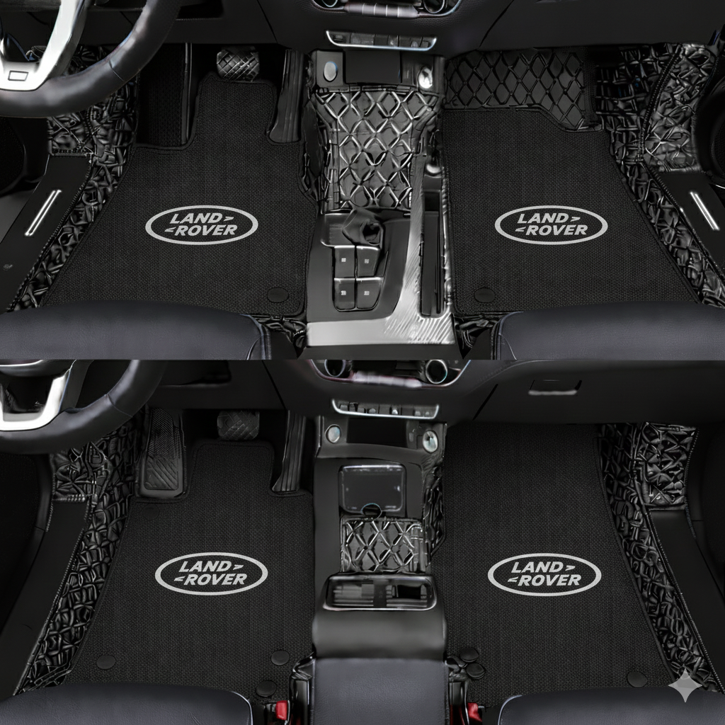 Premiumowe dywaniki samochodowe z PVC i skóry, całoroczne, wodoodporne – kompletny zestaw przód i tył