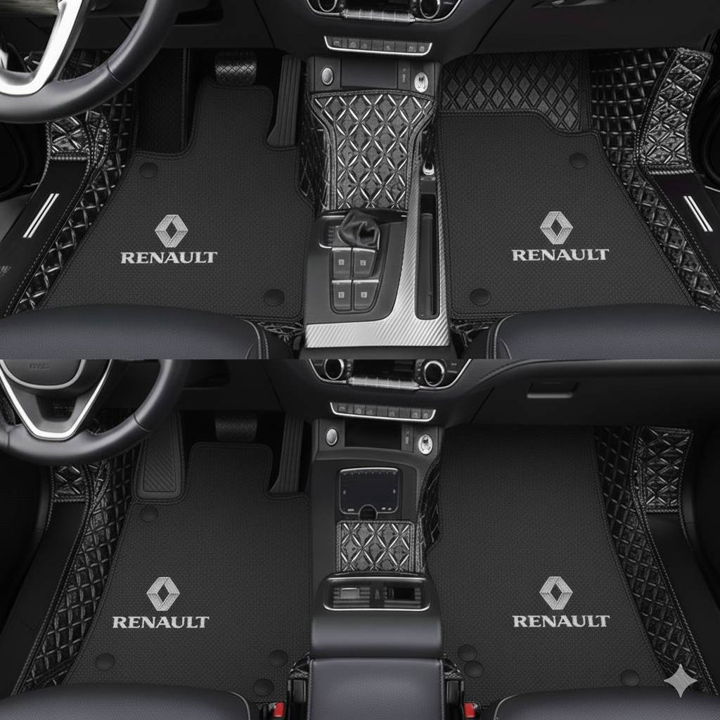 Premiumowe dywaniki samochodowe z PVC i skóry, całoroczne, wodoodporne – kompletny zestaw przód i tył