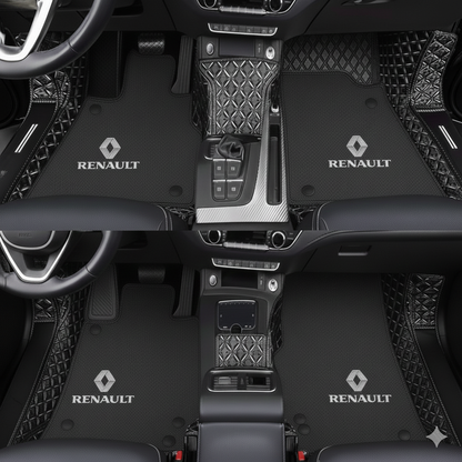 Premiumowe dywaniki samochodowe z PVC i skóry, całoroczne, wodoodporne – kompletny zestaw przód i tył